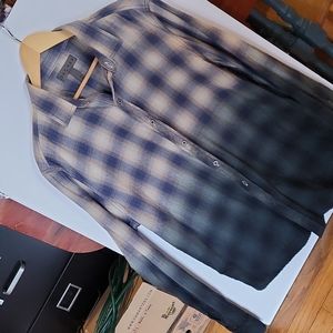 Blue and Tan, long sleeve shirt